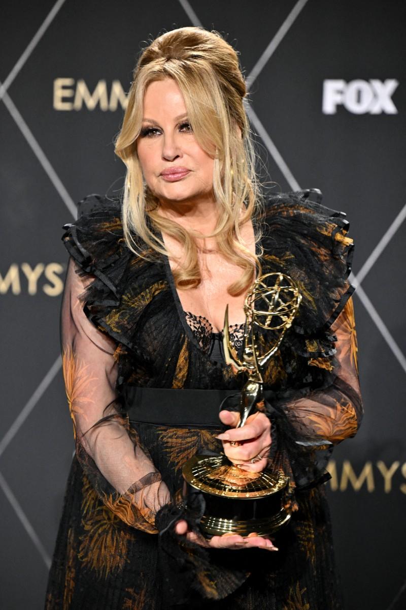 Jennifer Coolidge donned a black pleated gown to the Emmy Awards 2024. The actress had a big night!