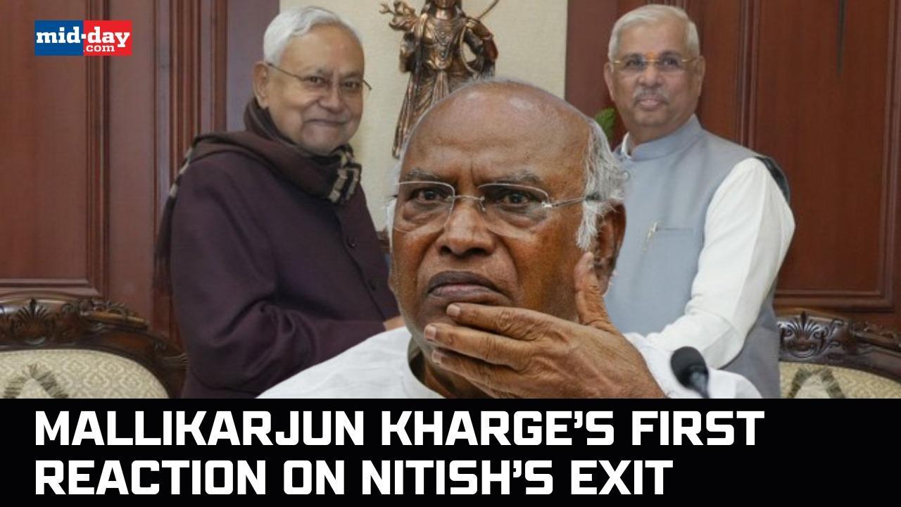 Nitish Kumar Resignation: Mallikarjun Kharge reacts on Nitish Kumar's exit
