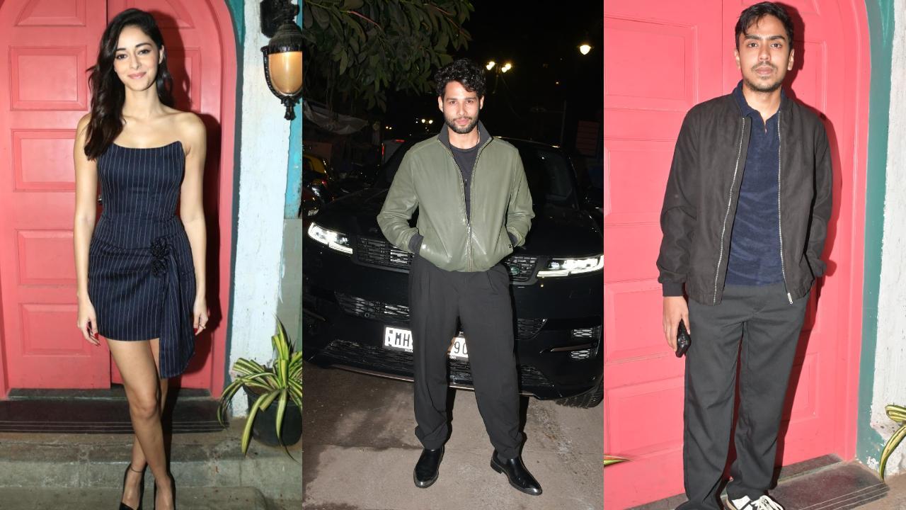 In Pics: Siddhant, Ananya and Adarsh arrive for KGHK success party!