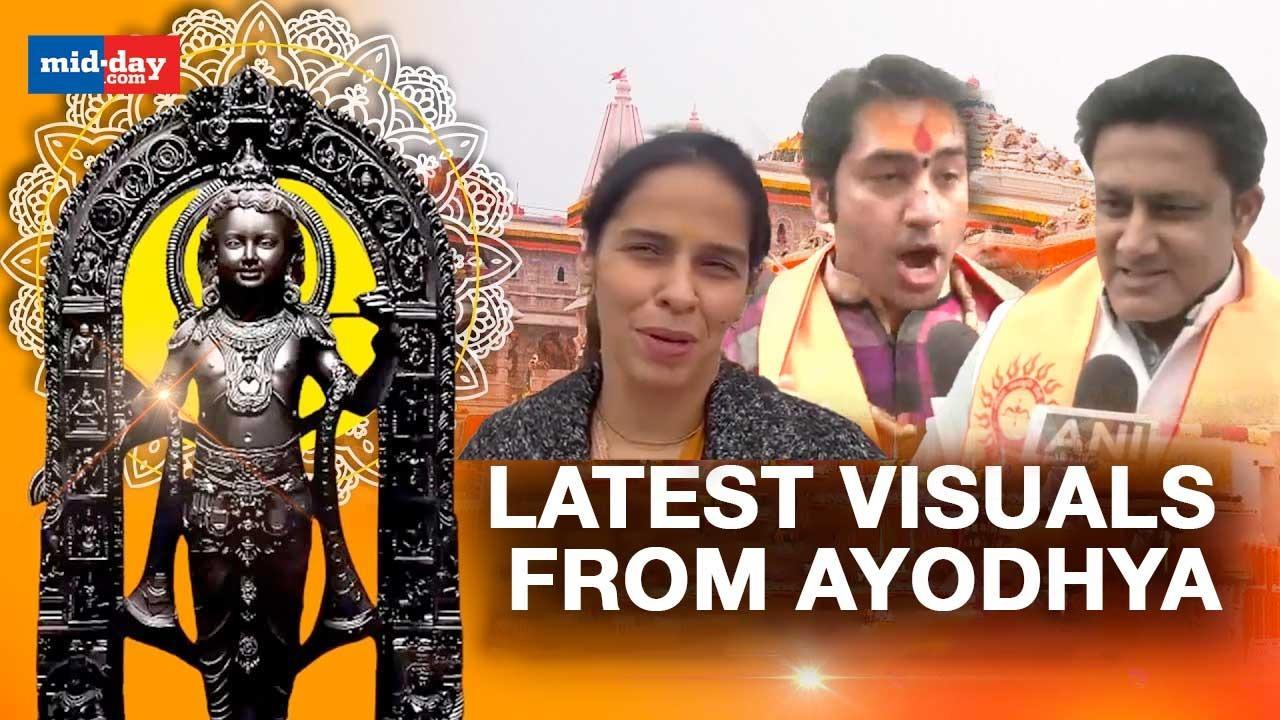 Ayodhya Ram Mandir Inauguration: Guests arrive at Shri Ram Janmabhoomi Temple
