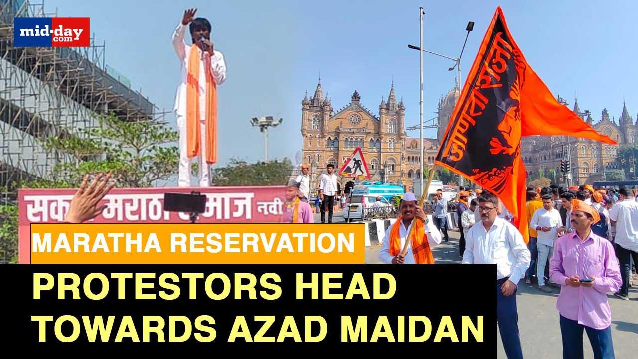 Maratha Reservation Rally: Watch the Maratha Morcha heading towards Azad Maidan 