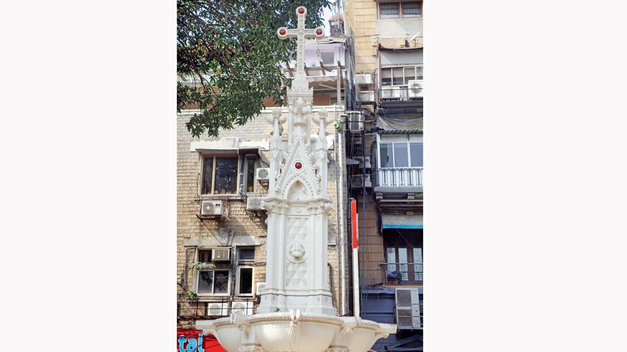 The St Thomas’ Cathedral fountain with the cross that earned a Parsi baronet his strange sobriquet. File pic