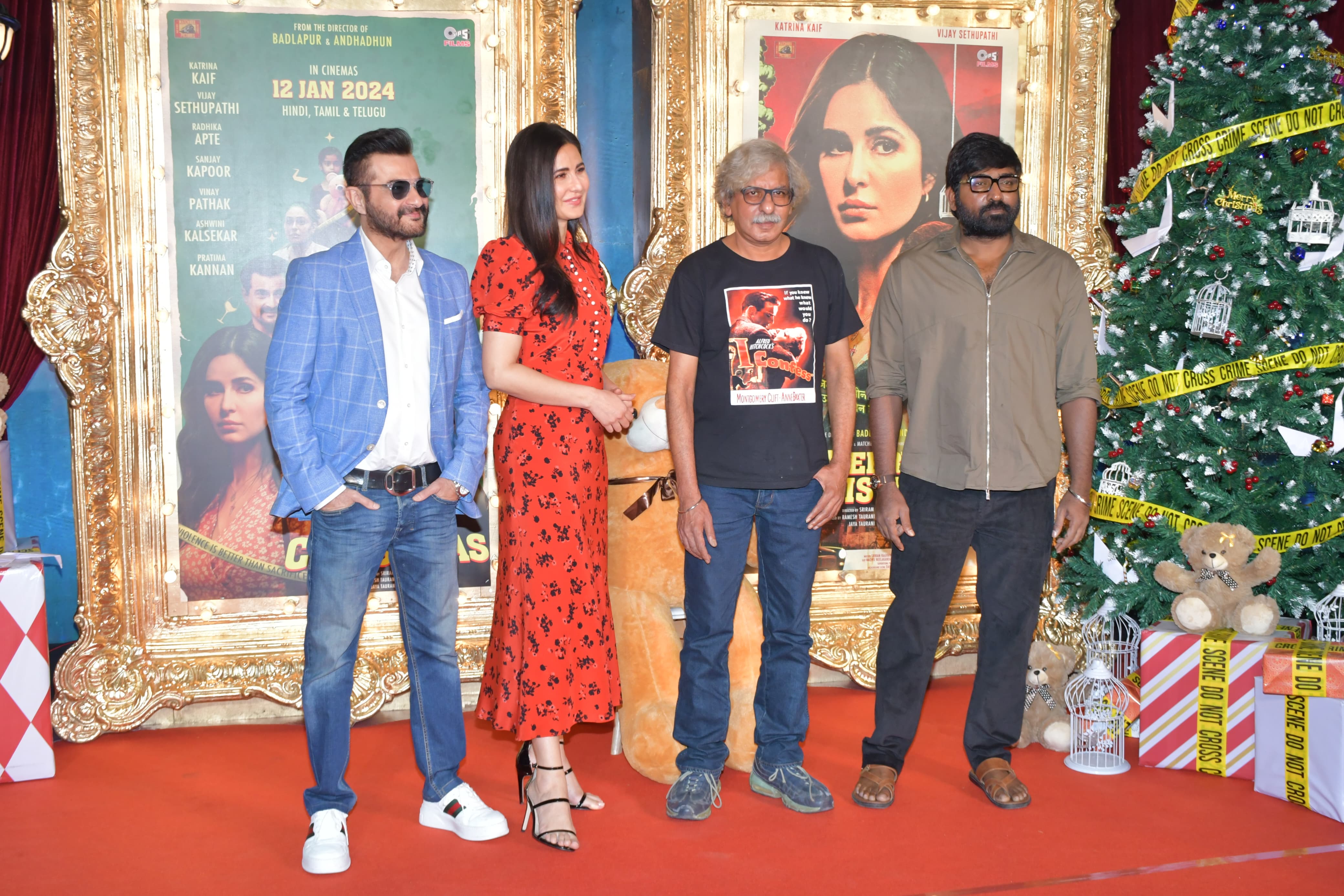 Sanjay Kapoor, Katrina Kaif, Sriram Raghavan and Vijay Sethupathi at the press conference