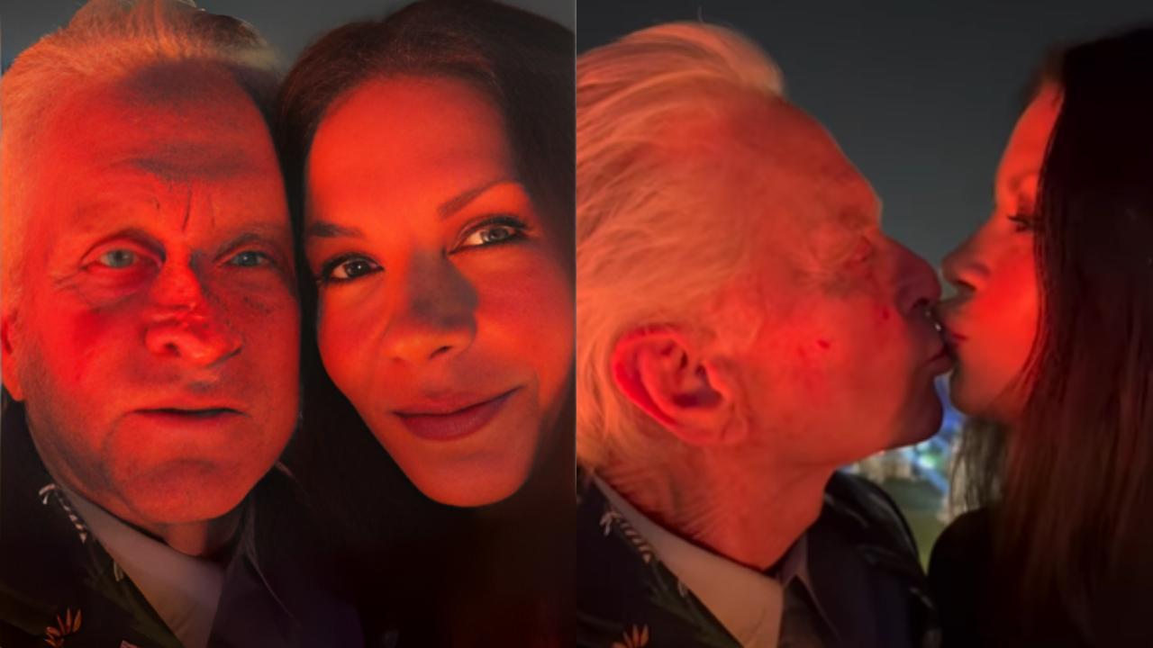 New Year 2024: Catherine Zeta-Jones and Michael Douglas kiss 2023 goodbye in Hyderabad, watch adorable video! 