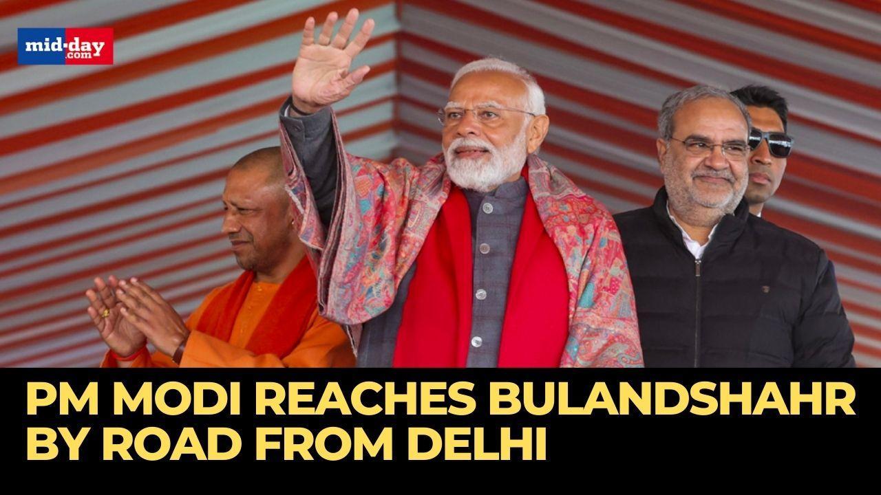 PM Modi ditches helicopter, reaches Bulandshahr from Delhi by road