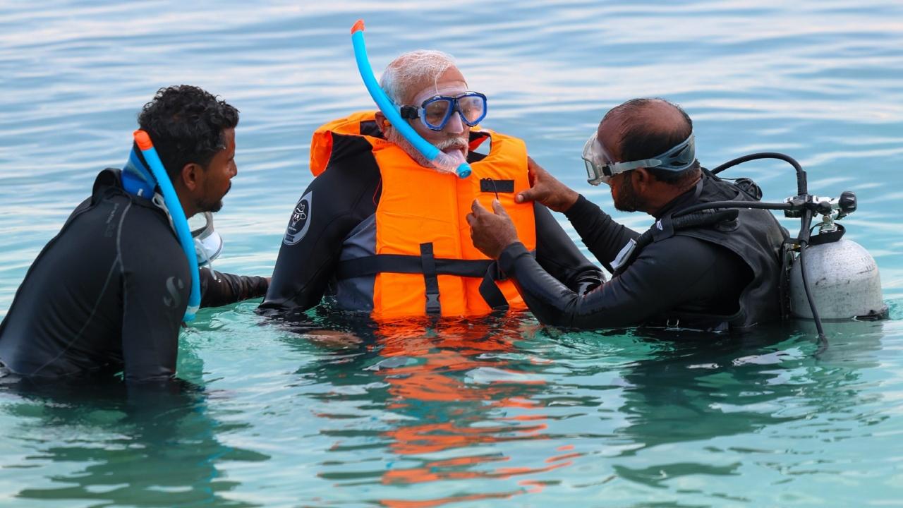 PM Modi was in Lakshadweep on January 2 and 3 to inaugurate the Kochi-Lakshadweep Islands Submarine Optical Fiber Connection and lay foundation stone for the renovation of primary healthcare facility and five model Anganwadi centres
