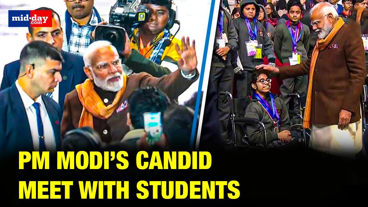 Pariksha Pe Charcha 2024: PM Modi greets students attending the event