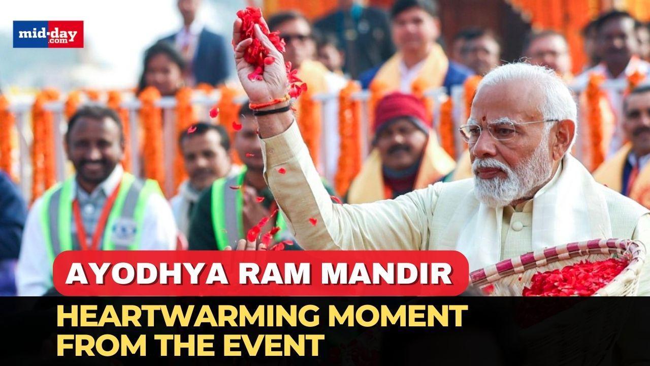 Ayodhya Ram Mandir Inauguration: Watch PM Modi showering flowers on workers