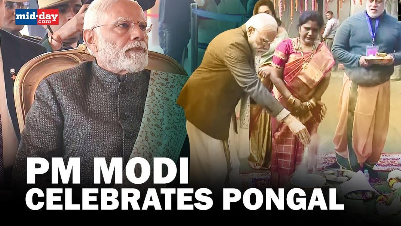 PM Modi attends Pongal 2024 celebrations at the residence of MoS L Murugan