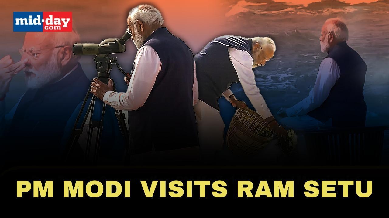 PM Modi visits Ram Setu ahead of Ayodhya Ram Mandir Consecration