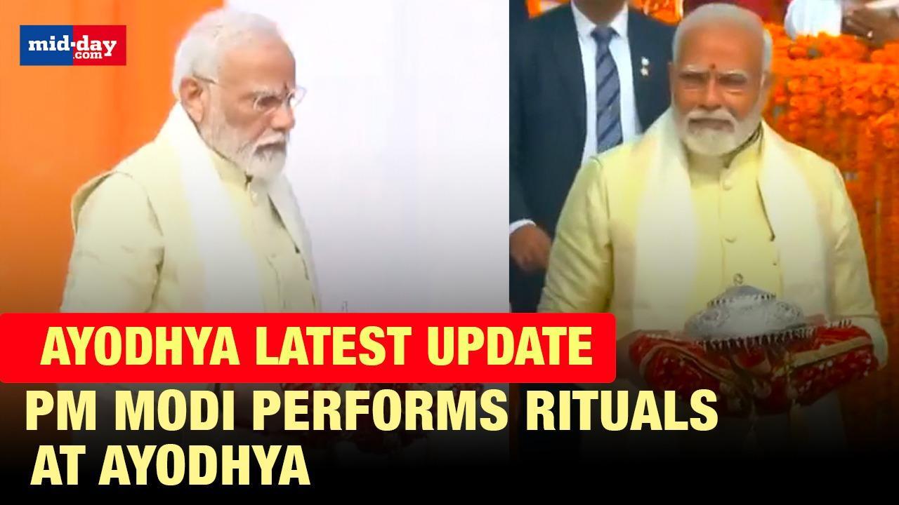  Ayodhya Ram Mandir Inauguration: PM Modi performs rituals at Pran Pratishtha