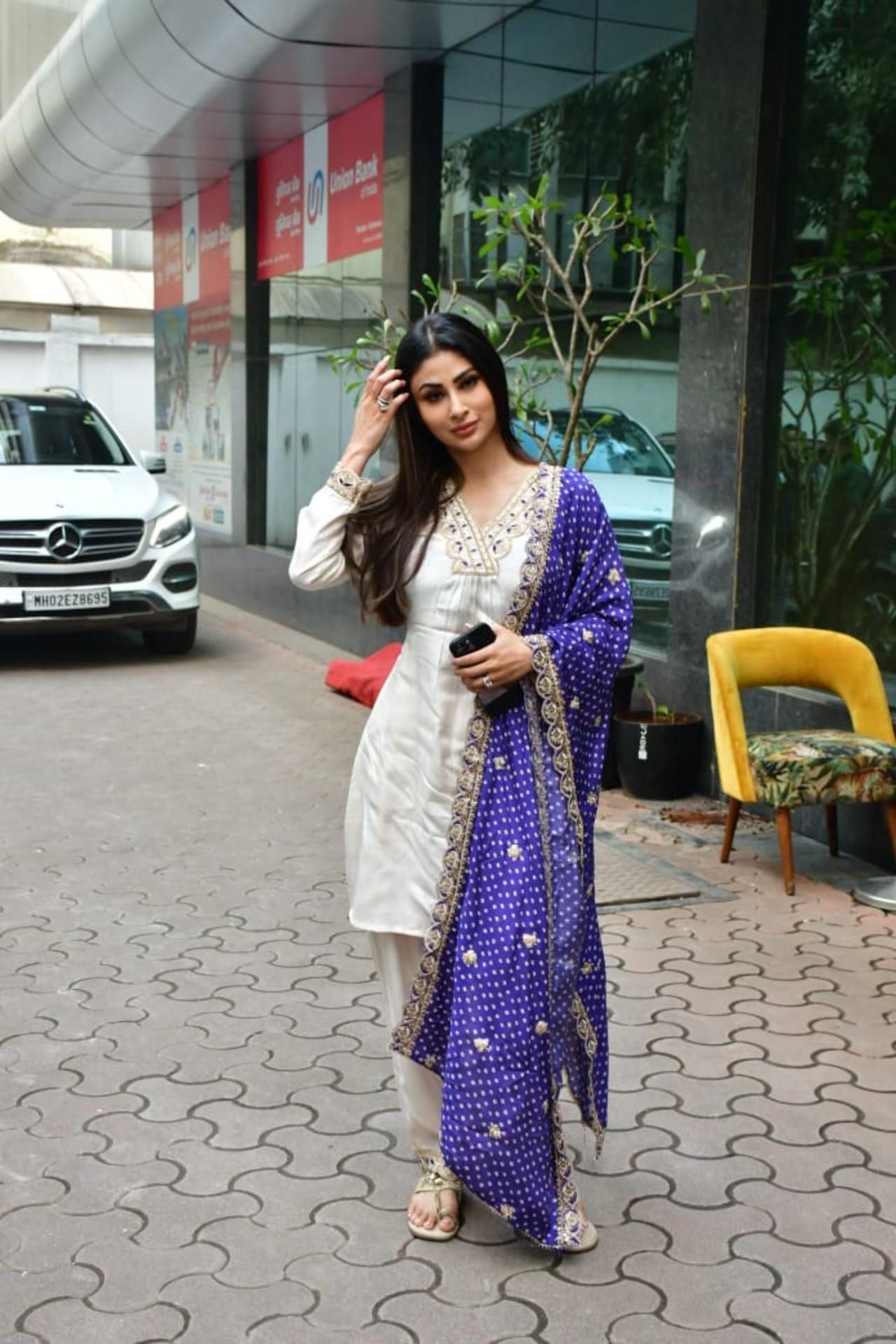 Mouni Roy dazzled in a desi look as she got papped in the city