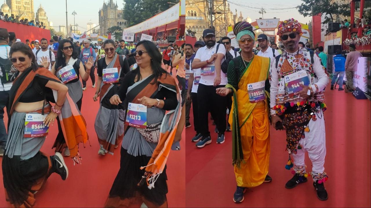 Many were spotted flaunting their traditional attire and posing for the cameras while also shaking a leg to the music at the event.