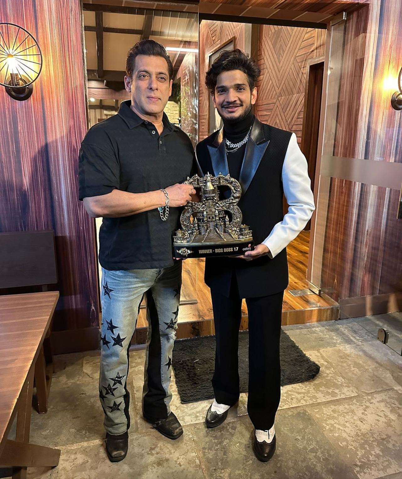 After winning the controversial reality show, he shared a picture of him holding the trophy with the show host Salman Khan. The comedian expressed his gratitude towards the Bollywood superstar for his guidance throughout the latest season. He also thanked his fans for their support