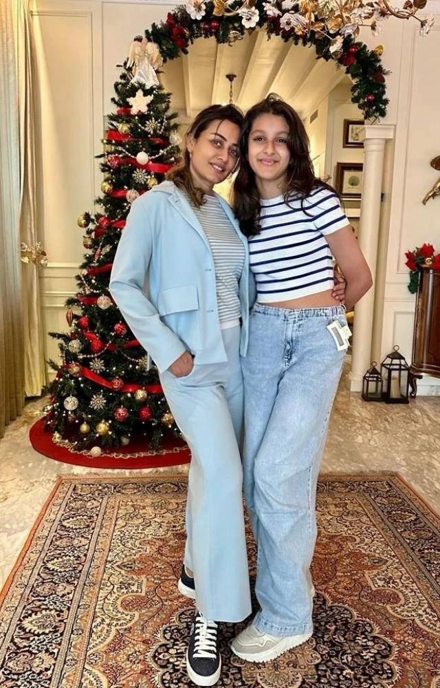 She often shares pictures from her family album that feature her superstar husband and adorable kids