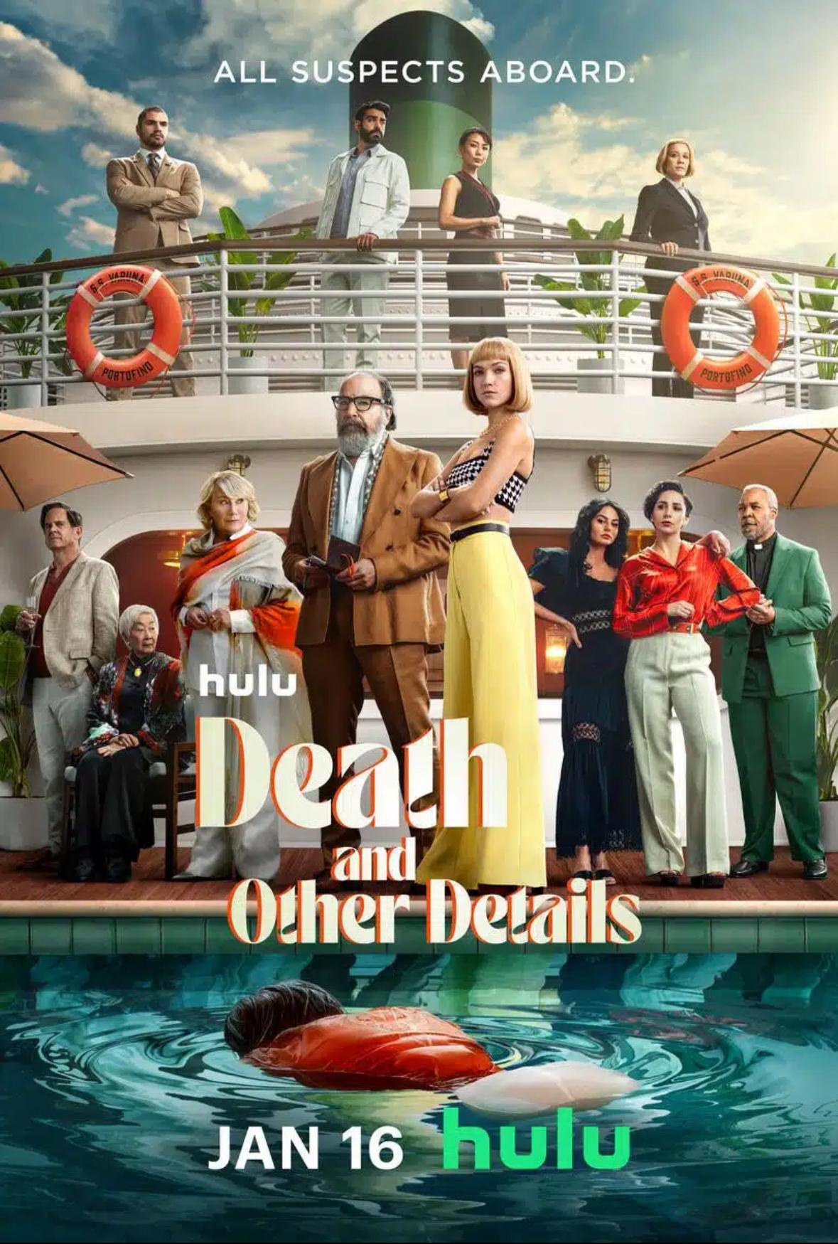 Death and Other Details (January 16) - Streaming on Disney+ HotstarDeath and Other Details is a 10-episode locked-room murder mystery series centring around Imogene Scott, portrayed by Violett Beane. Imogene finds herself entangled in a murder mystery aboard a luxury cruise ship, becoming the prime suspect. With the world’s greatest detective, Rufus Coteworth (Mandy Patinkin), hot on the case, Imogene must navigate through a web of secrets and lies.