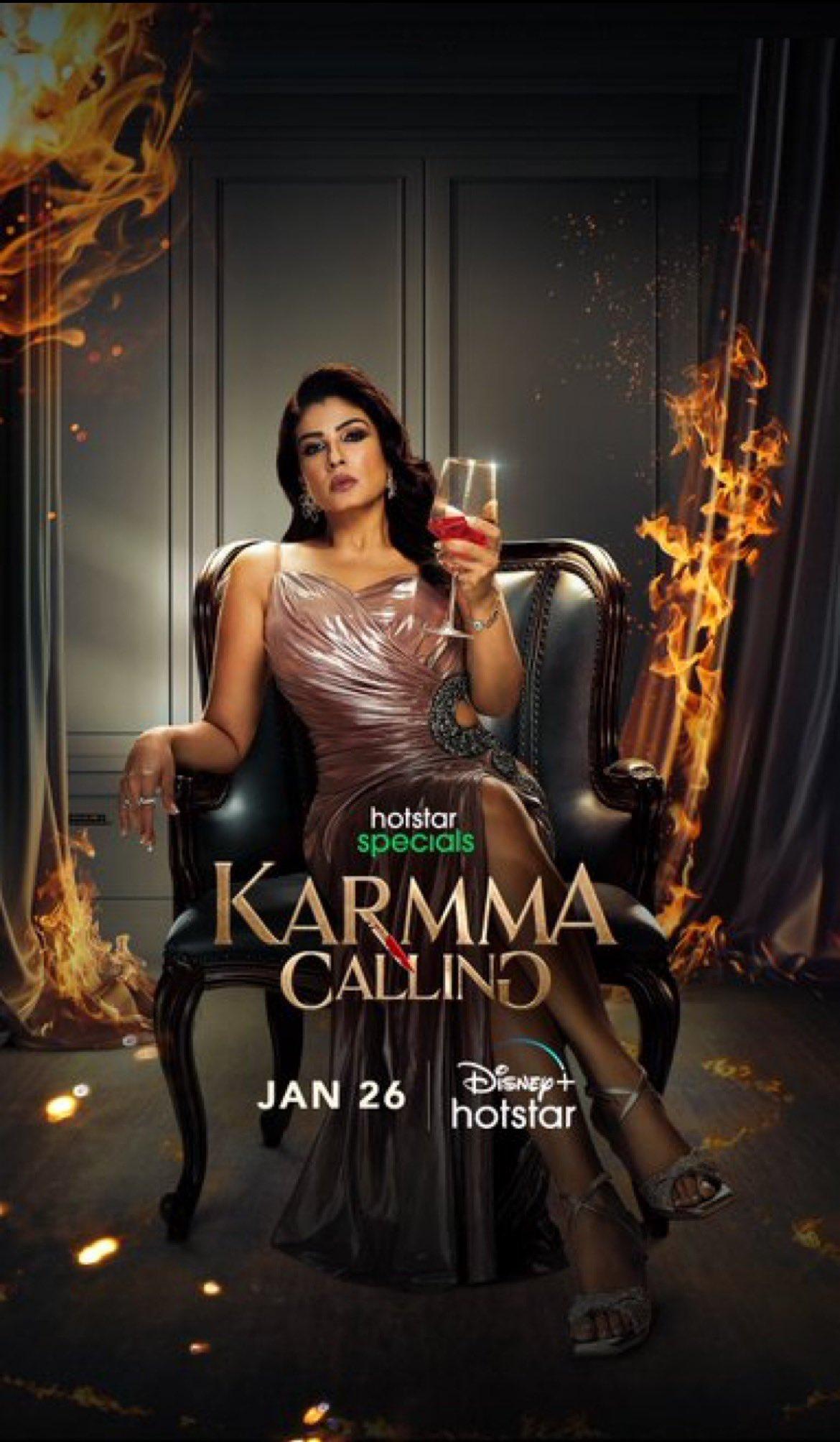 Karmma Calling (January 26) - Streaming on Disney+ HotstarKarmma Calling is a gripping tale of retribution set in the glamorous and treacherous world of Alibaug’s high society. Adapted from the American series 