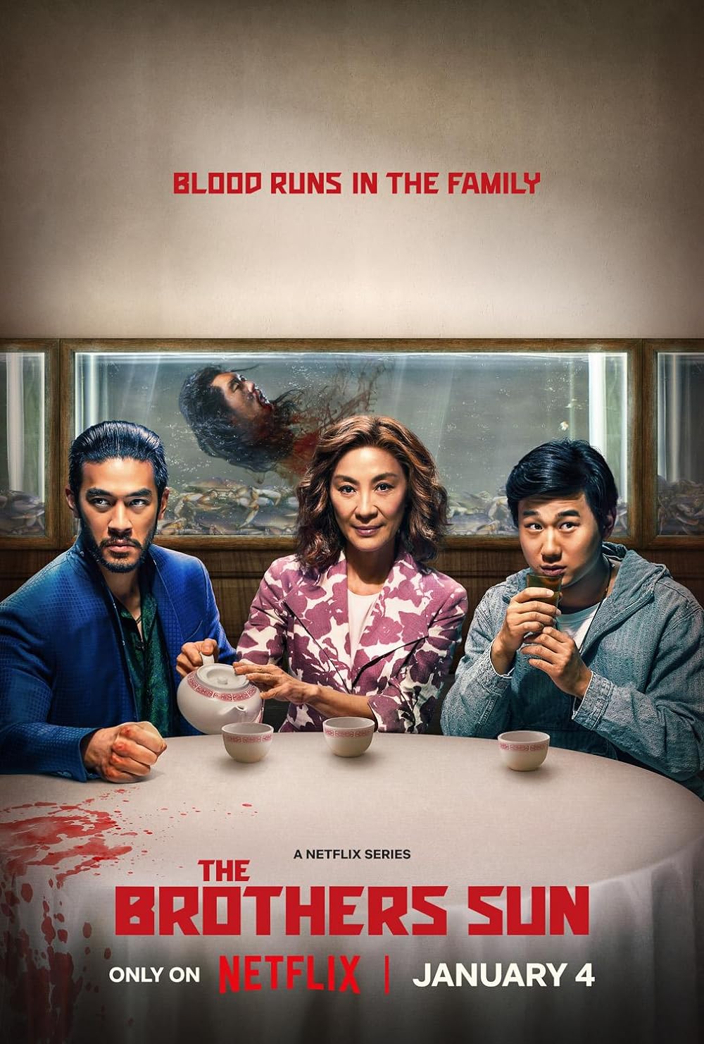The Brothers Sun (January 4) - Streaming on NetflixThe Brothers Sun delves into the story of Taiwanese brothers, Charles and Bruce Sun, whose lives unravel when their father, a triad head, is shot. Charles, a killer, heads to Los Angeles to protect his family, leading to a story of familial bonds and hidden truths.