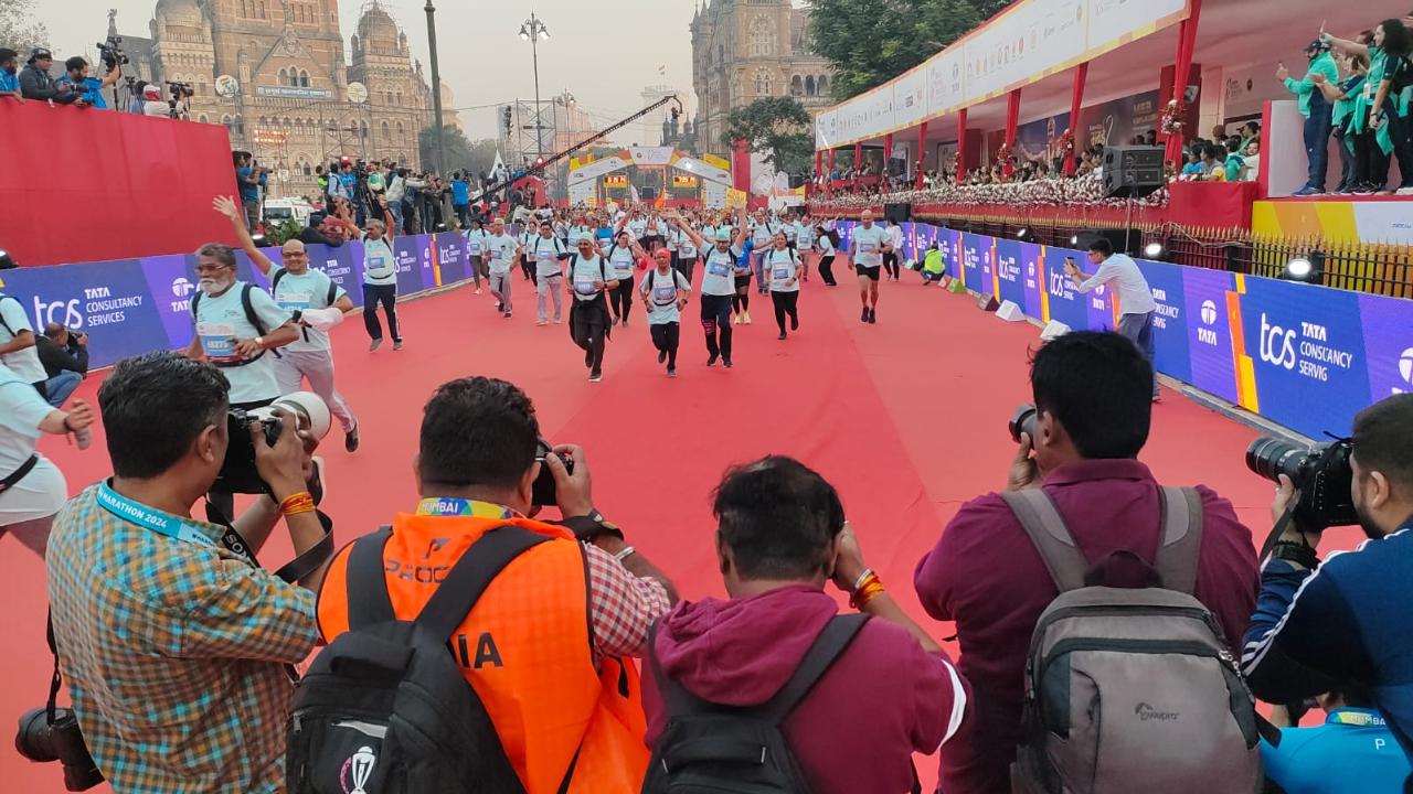 Over 50,000 participants gathered around the start line of Asia's most reputed and most followed marathon, the TATA Mumbai Marathon at the Chhatrapati Shivaji Maharaj Terminus on Sunday, January 21, 2024