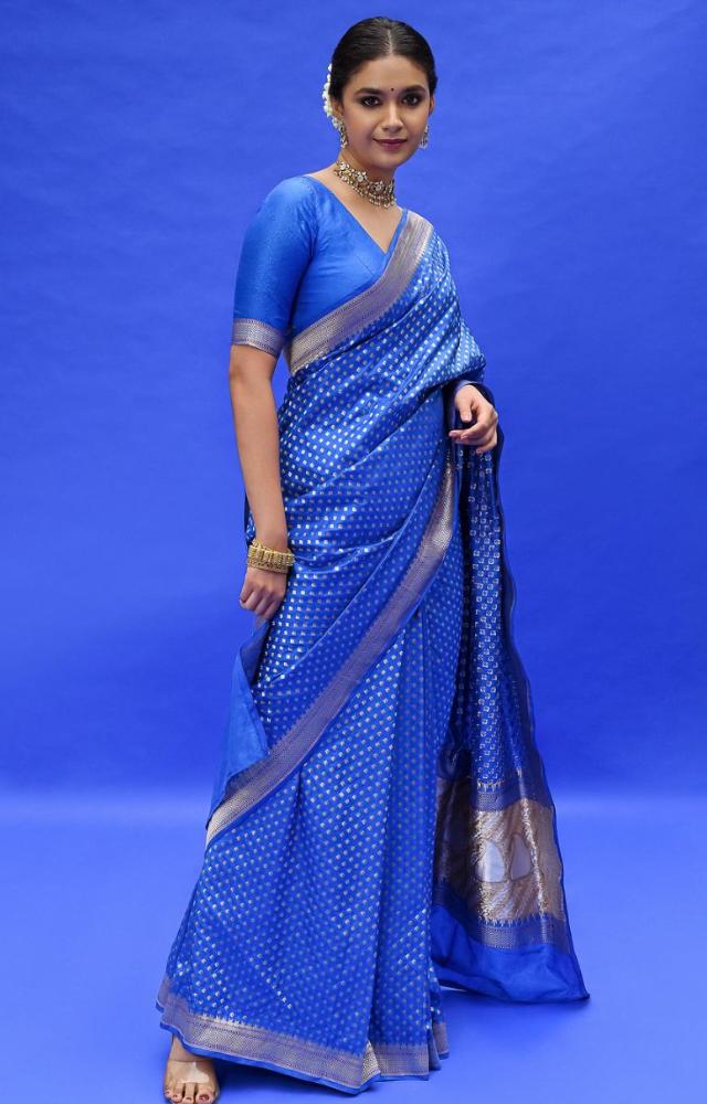 Enjoying the blues! Keerthy Suresh shows how to ace an all-blue look