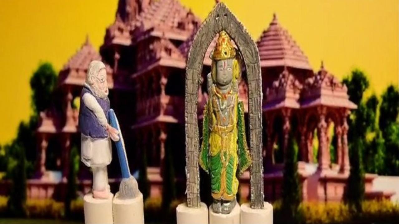 Odisha artist builds miniature chalk statue of Lord Ram ahead of Pran Pratistha