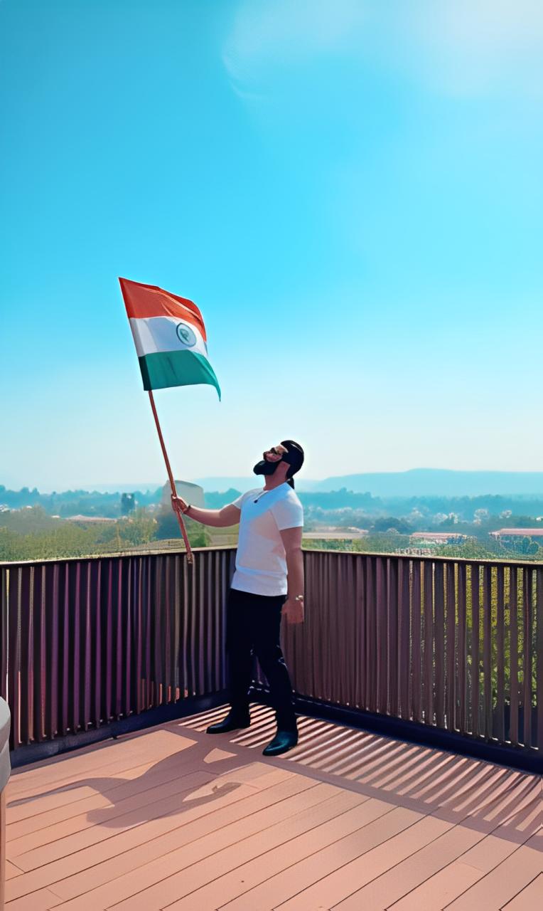 Arjun Kapoor posted a video of himself waving the national flag and said, 