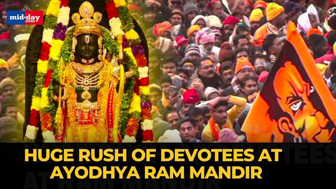 Ayodhya Ram Mandir: Devotees in huge numbers gather to pray before Ram Lalla