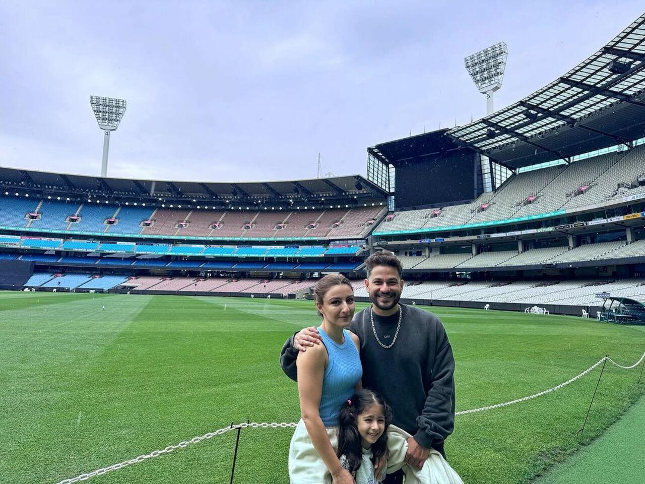 During their trip, Soha also visited her father Mansoor Ali Khan Pataudi's favourite ground to play- Melbourne Cricket Ground. She shared the pictures on her father's birth anniversary on January 5