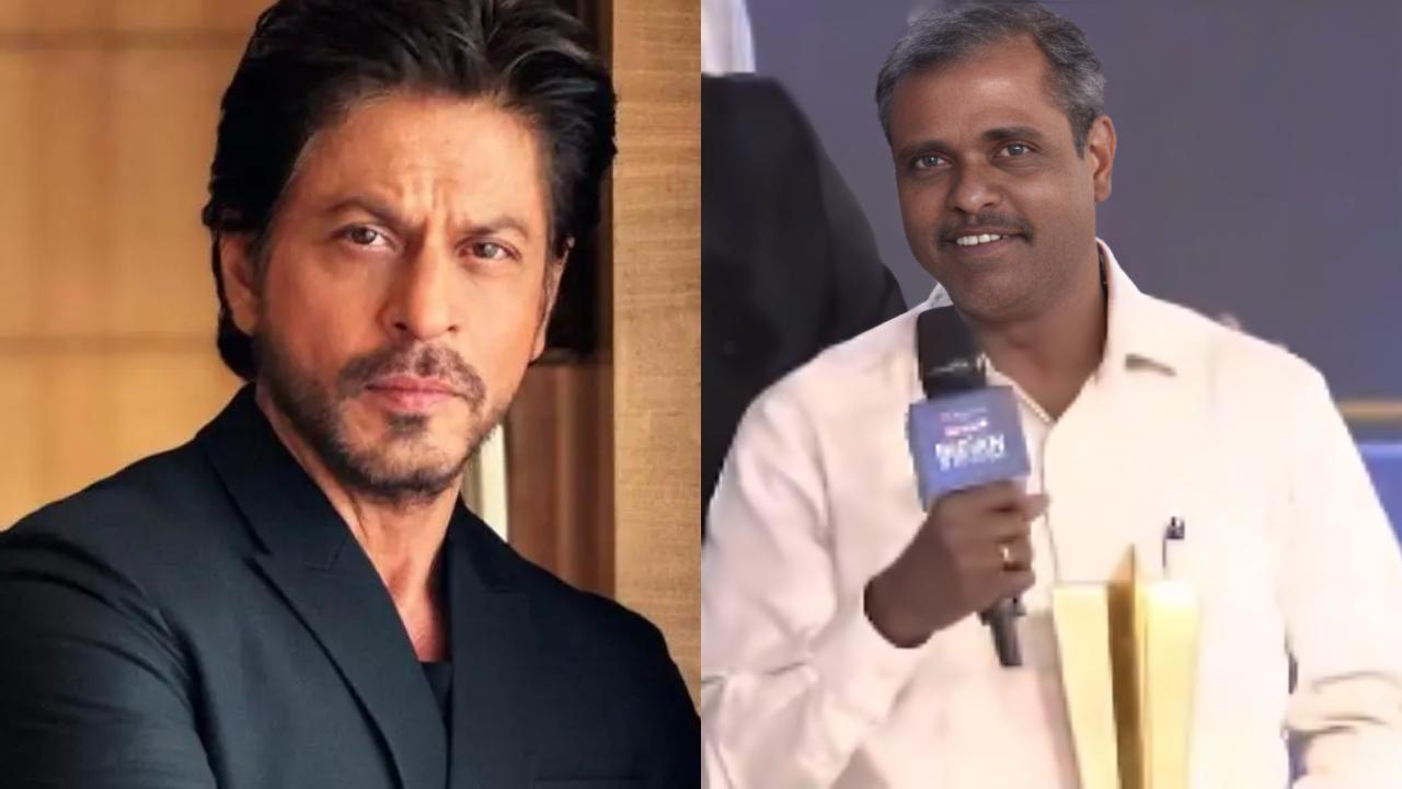 Shah Rukh Khan lets Chandrayaan 3 scientist have his moment on stage