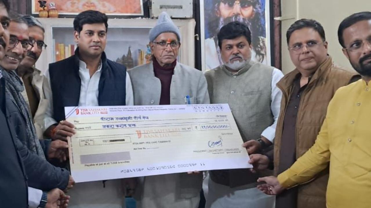 Mumbai: Eknath Shinde-led Shiv Sena donates Rs 11 crore for Ram Temple in Ayodhya