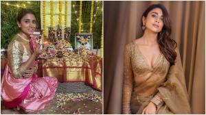 Shriya Saran wears wedding saree to celebrate Ram Mandir inauguration