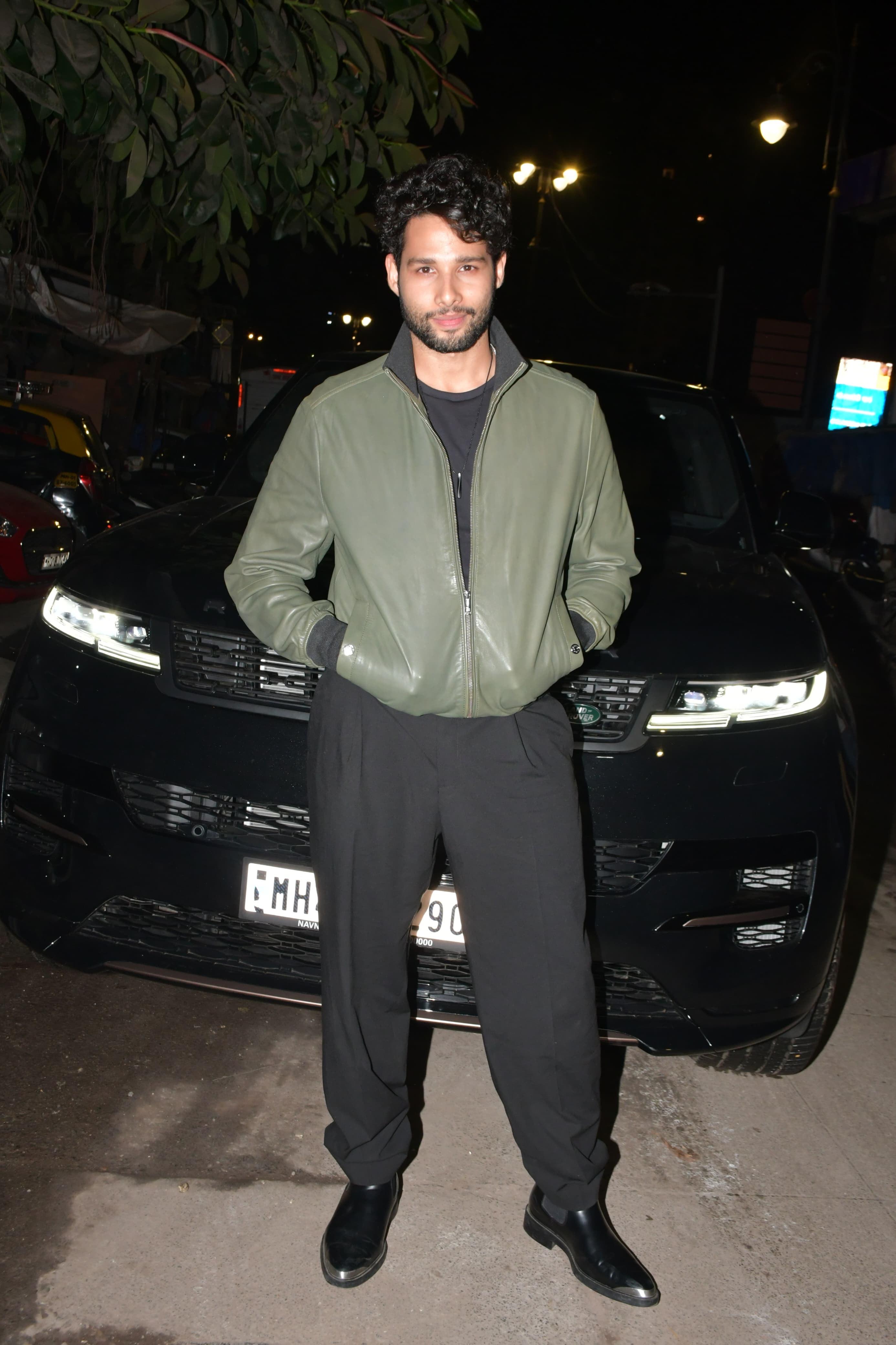 Siddhant Chaturvedi arrived for the success bash of his latest offering 'Kho Gaye Hum Kahan' in his swanky new car