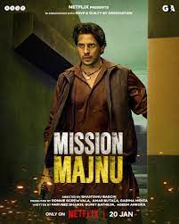 Sidharth Malhotra's Mission Majnu, released in 2023, has received great acclaim for its plot, which revolves around a RAW agent who infiltrates Pakistan to expose the nation's involvement in nuclear weapons.