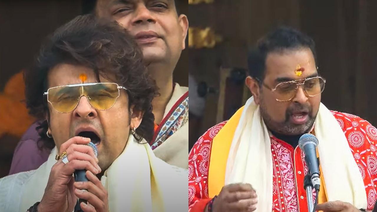 Ram Mandir Inauguration: Sonu Nigam, Shankar Mahadevan sing Ram bhajan in Ayodhya