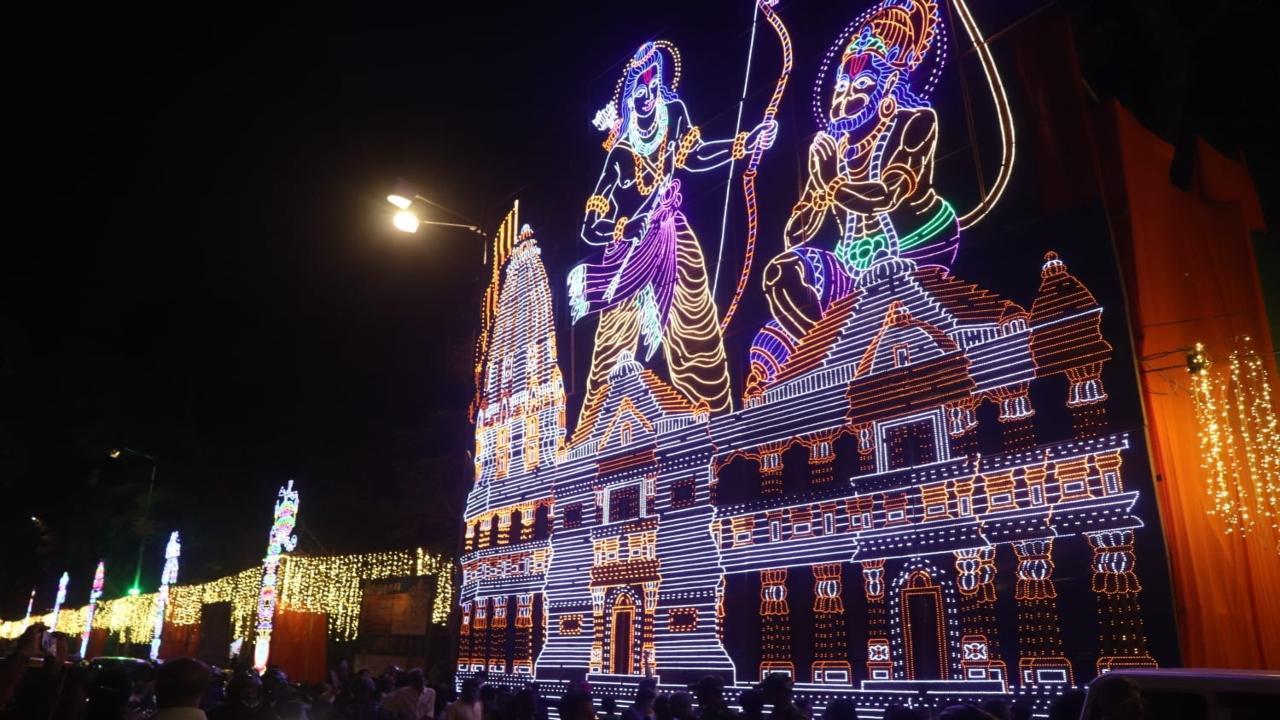 In photos: Shivaji Park in Dadar decorated ahead of Ram temple consecration