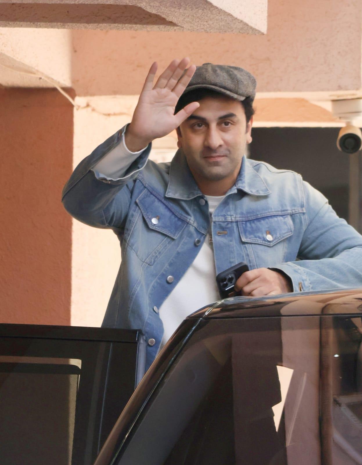 Ranbir Kapoor clicked at Sanjay Leela Bhansali's office in Juhu after announcing a film with ace director