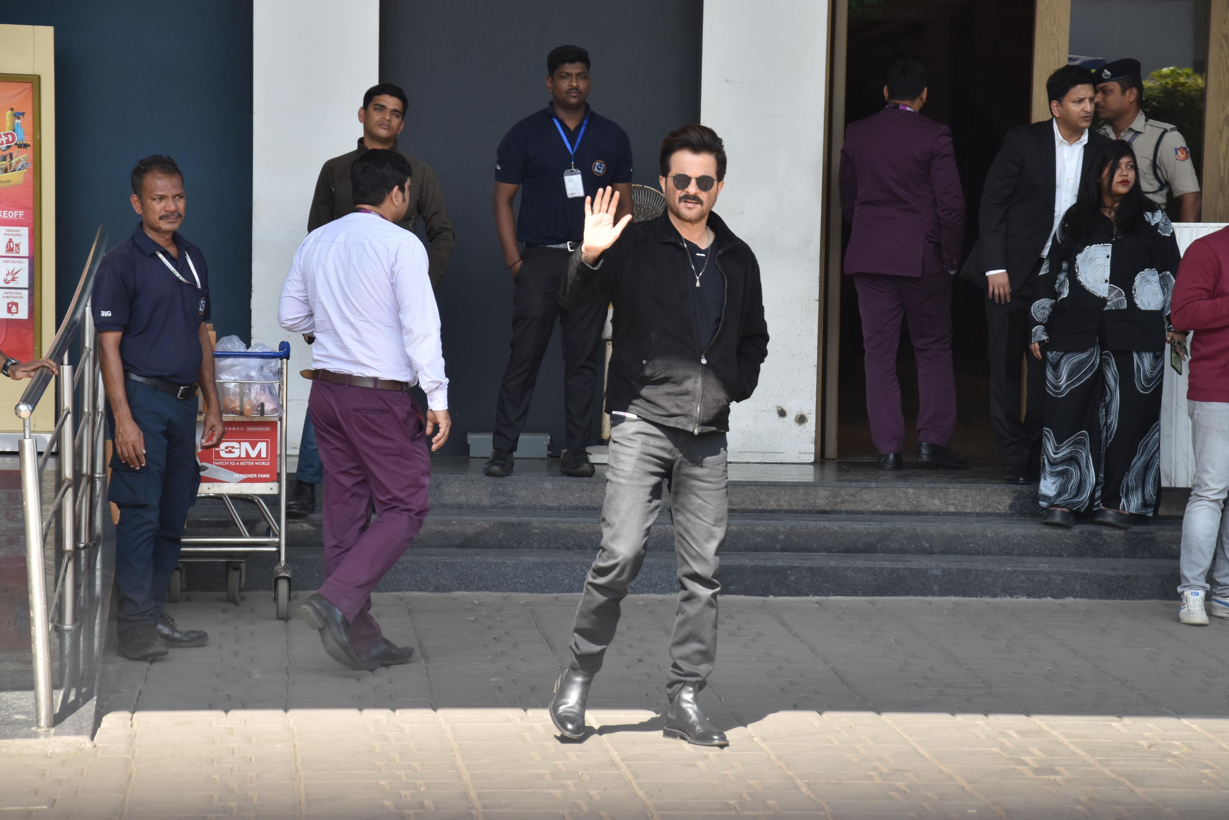 Anil Kapoor was also clicked at the Kalina airport, joining his comrades on their way for 'Fighter' promotions