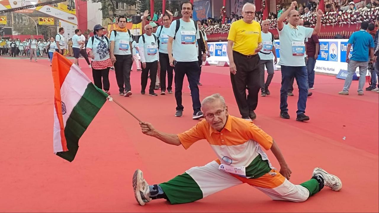 IN PHOTOS | Senior citizens prove age is no bar at Tata Mumbai Marathon 2024