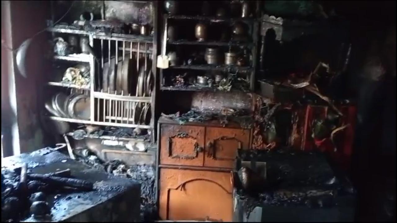 A 20-year-old man, who was present in the house when the fire broke out, was later shifted to a hospital in Thane after he complained about having difficulty in breathing