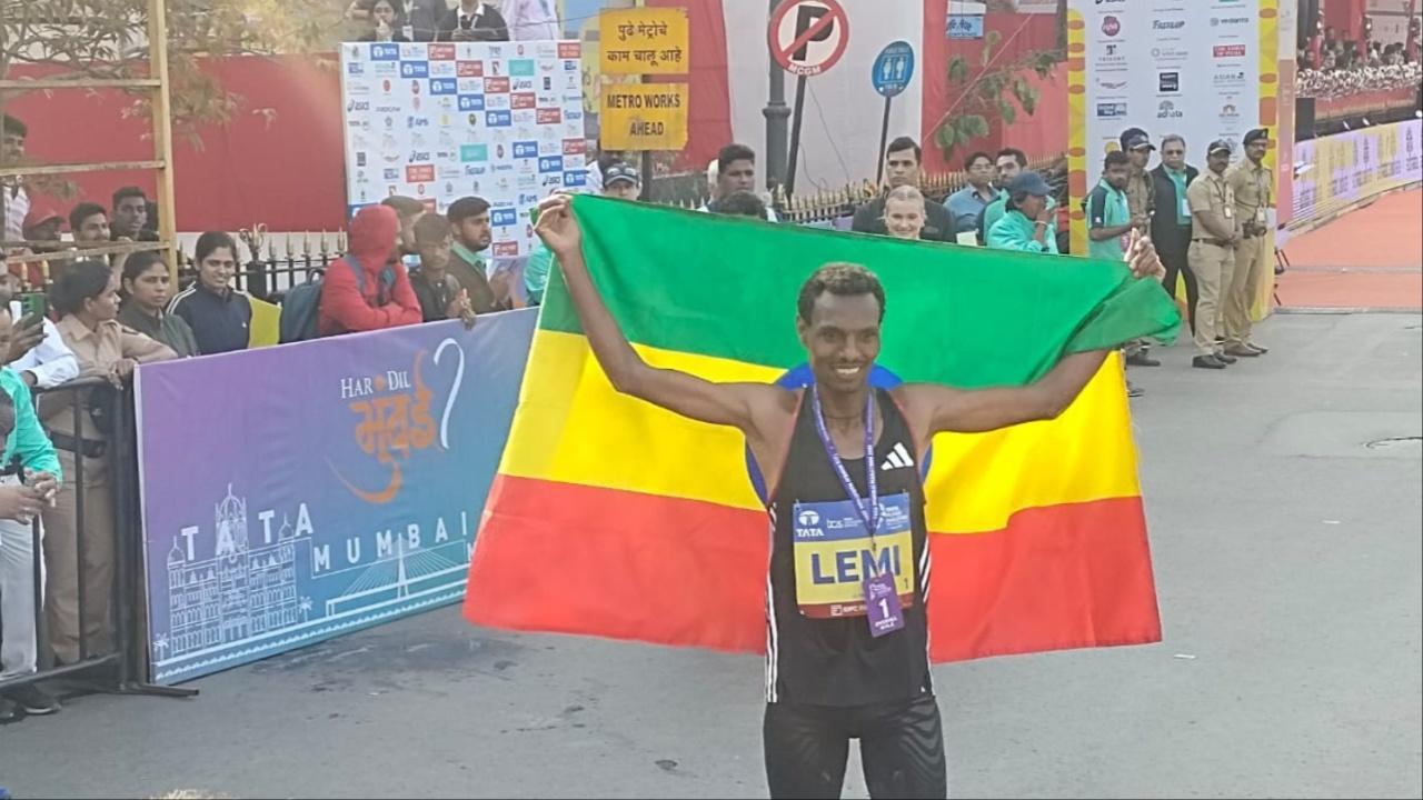 IN PHOTOS: Victory for Hayle Lemi Berhanu at Tata Mumbai Marathon 2024 