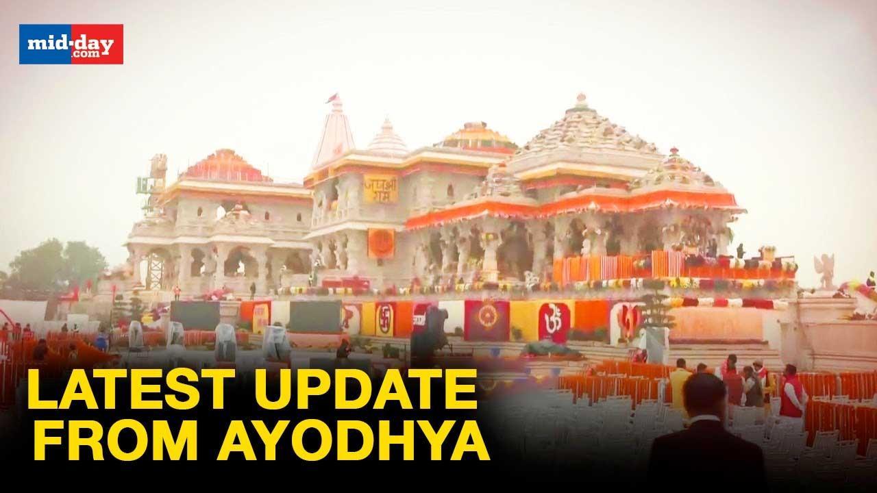 Ayodhya Ram Mandir: Ram Mandir decked up ahead of ‘Pran Pratishtha’ ceremony