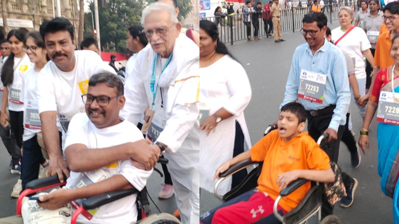 People with disability showed up at the mega event happening in Mumbai on Sunday