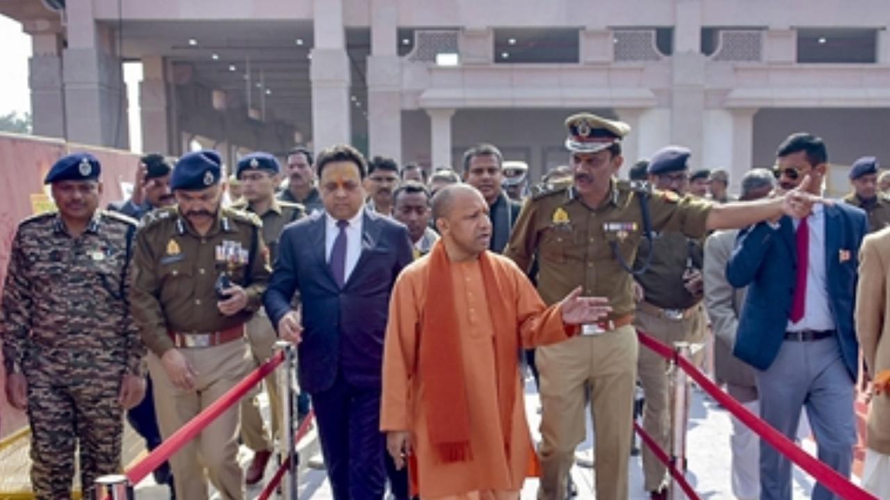 The temple has been witnessing a huge rush since the consecration ceremony of the new idol of Ram Lalla at the temple on January 22. Adityanath took information about the arrangements from officials