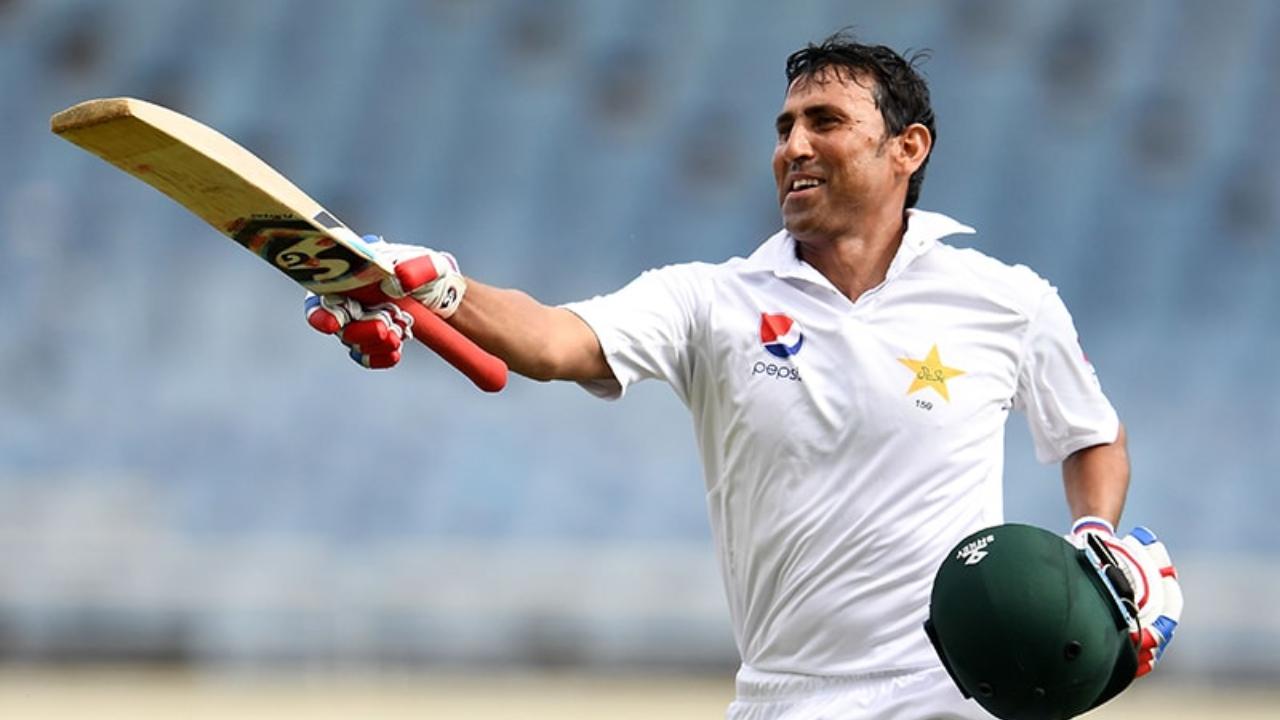 Younis Khan
Pakistan's Younis Khan smashed 199 runs against the arch-rivals India in a test match at Gaddafi Stadium. Khan lost his wicket in a miscommunication with Shahid Afridi. Harbhajan Singh ended Younis Khan's innings by throwing the ball at the striker's end. The Pakistan batsman departed with 26 fours including in his innings