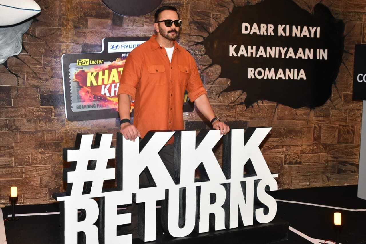 Host Rohit Shetty at a promotional event for the reality TV show 'Khatron Ke Khiladi 14'