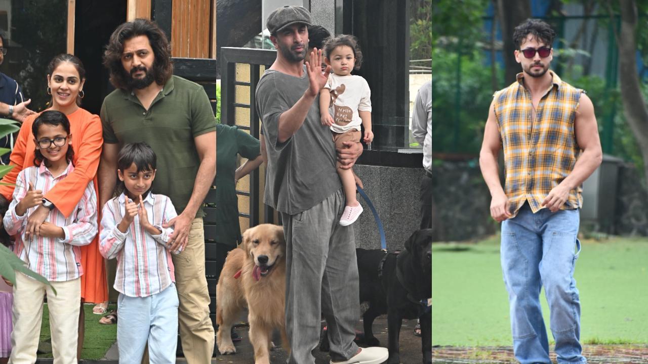 Spotted in the city: Riteish, Genelia Deshmukh, Ranbir Kapoor, Raha and others