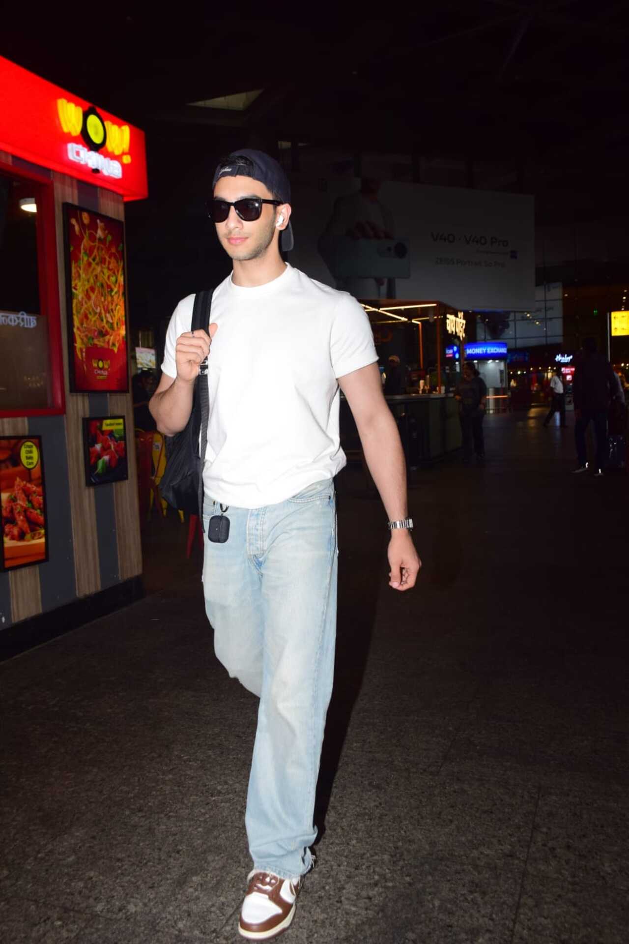 Vedang Raina spotted in casual white tshirt and jeans as he returned from Delhi after walking the ramp at ICW 2024