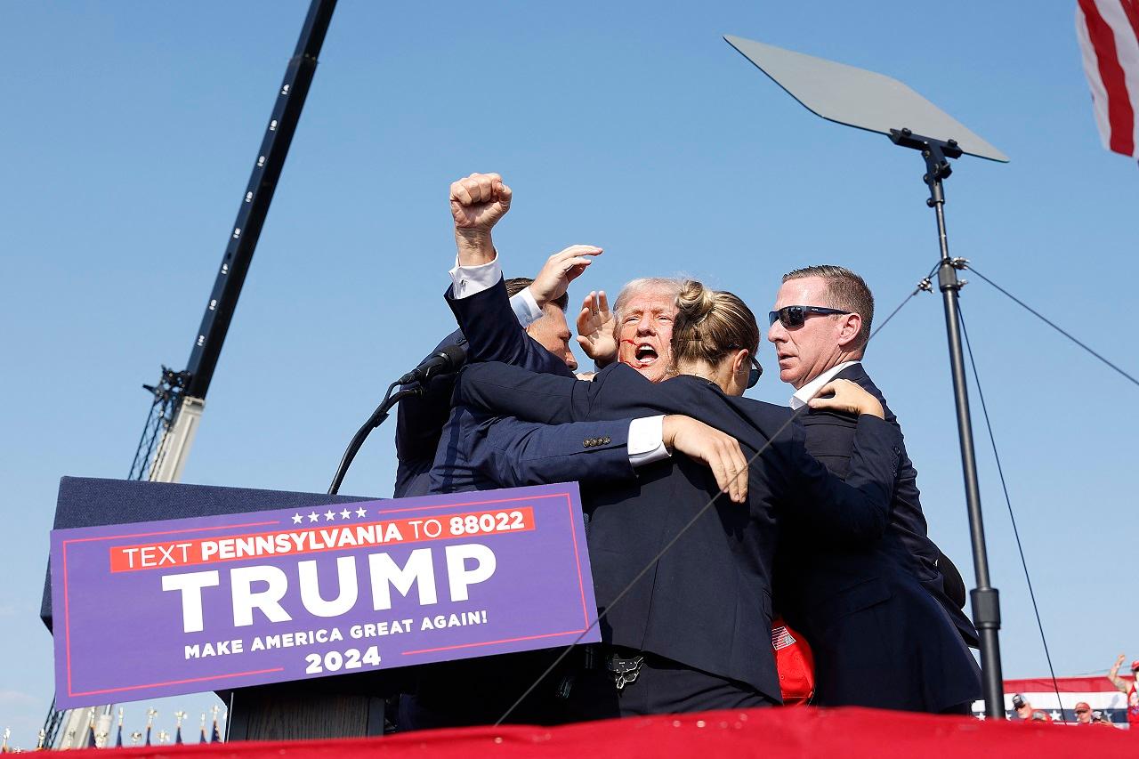 Trump, 78, was hit by a bullet in the upper part of his right ear when the suspected shooter fired multiple shots toward the stage from an elevated position outside of the rally venue in Butler on Saturday, the US Secret Service said
