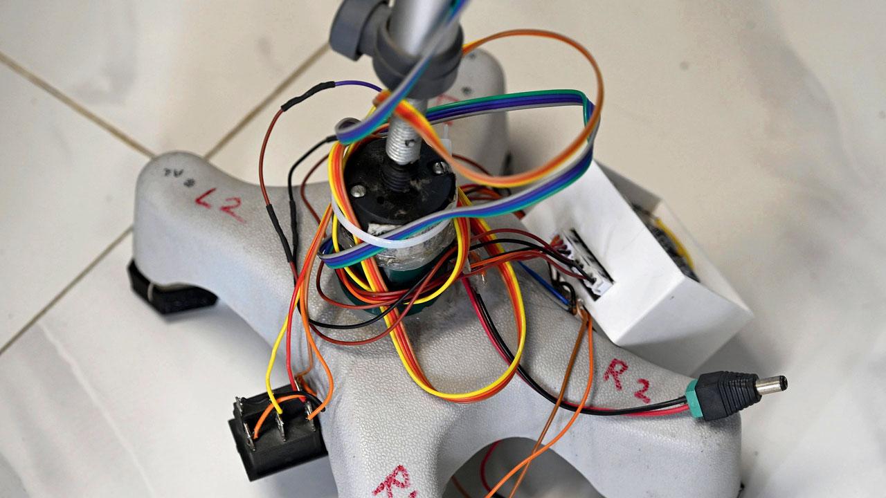 Gyro sensors measure direction of tilt