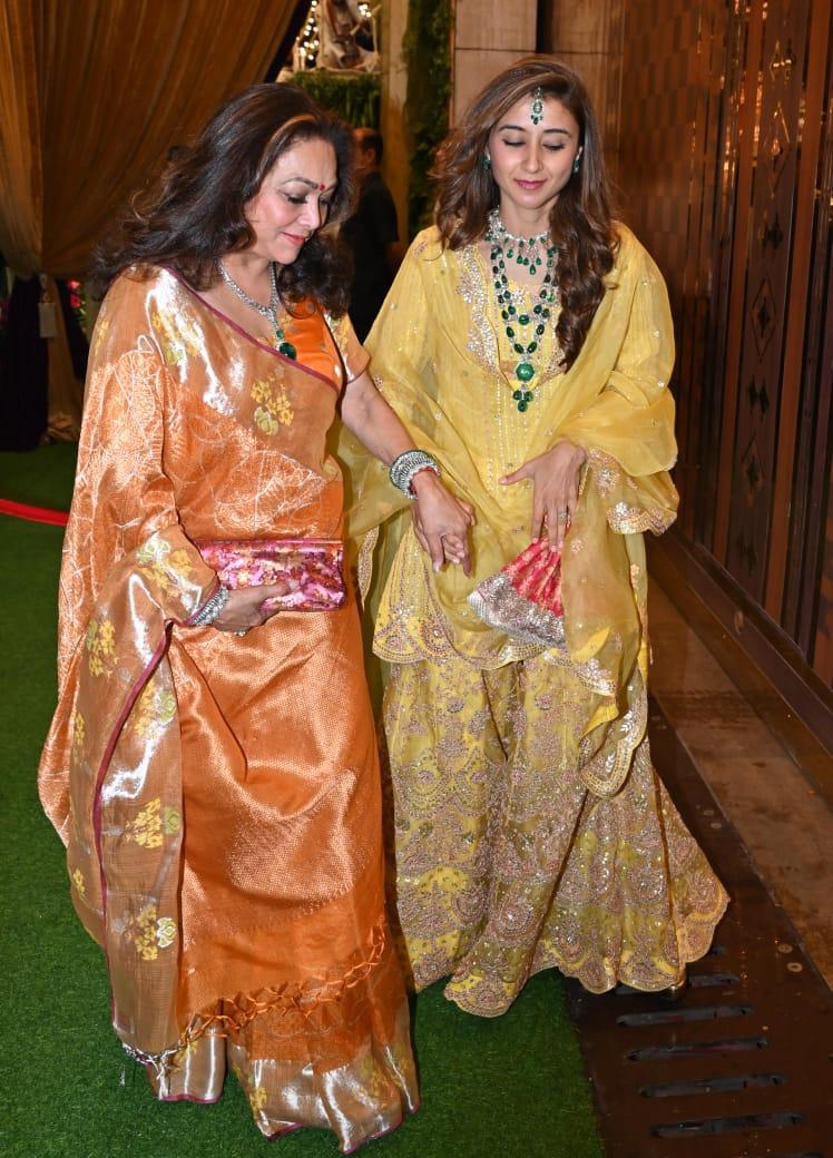 Tina Ambani and her daughter-in-law Krishna Shah stood out in their traditional yellow attire
